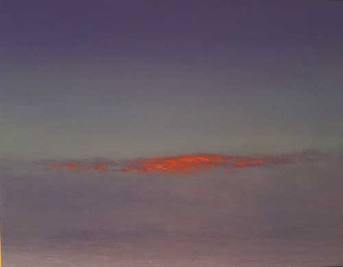 Red Clouds at Summit Ice Greenland Ice Cap